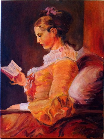 Lady with book